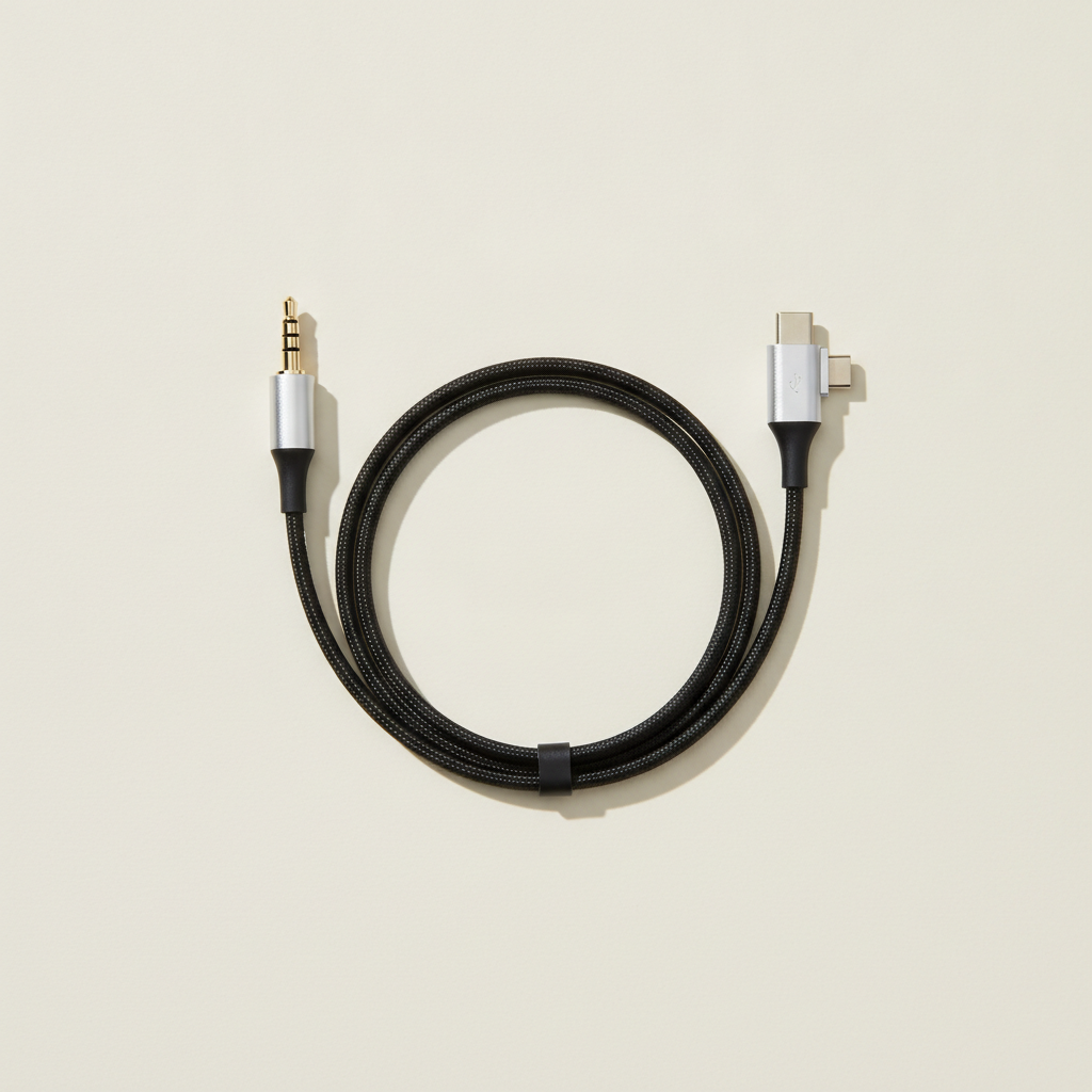 VoltAudio USB-C audio and charging cable with braided jacket